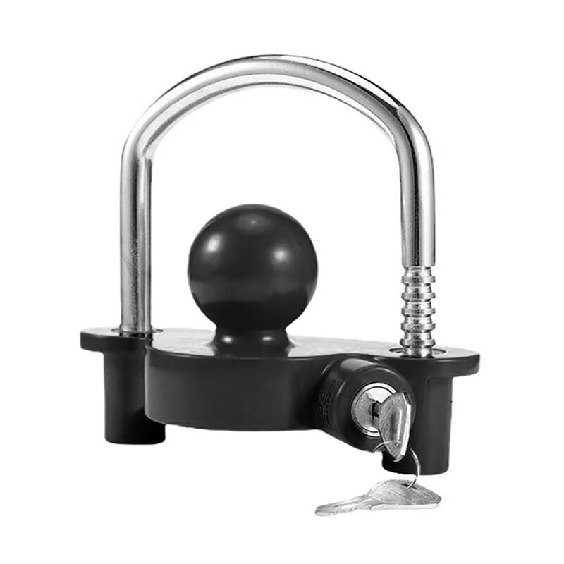Sjqka - Verrou d'attelage de remorque universel, construction en aluminium , réglable et robuste, pour les bateaux et les remorques de voyage(noir)
