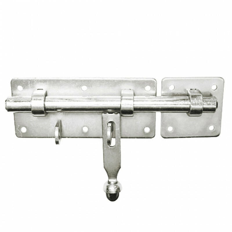 Verrou d'écurie avec porte-cadenas et gâche zingué blanc Afbat