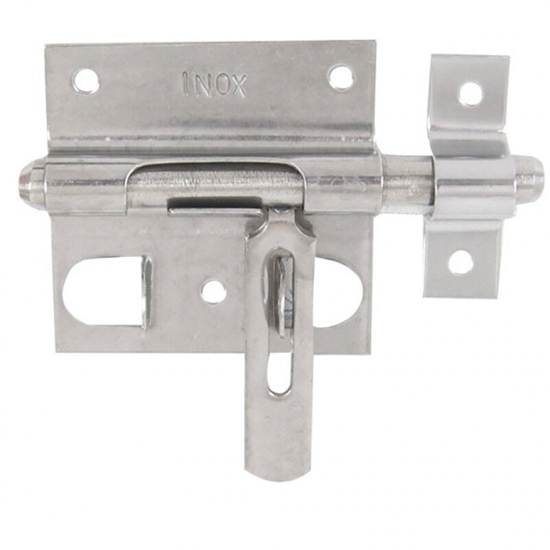 Verrou de box porte-cadenas à visser avec gâche inox Afbat Diamètre: d 12