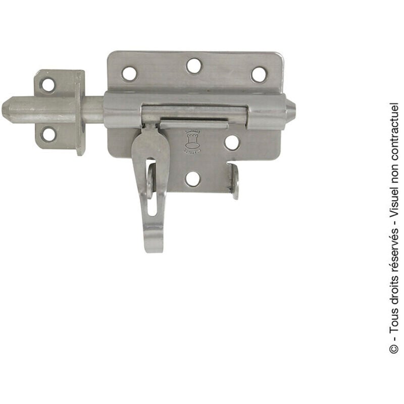 Torbel - Verrou de box avec porte cadenas inox 316 brossé platine de 56 x 90 avec gâche ø 14