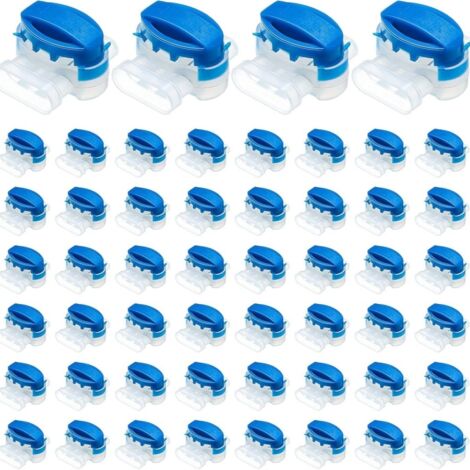 Verrou de connexion à 3 broches, câbles auto-dénudants 22-14 AWG pour robots tondeuses et systèmes d'arrosage, lot de 60 pièces