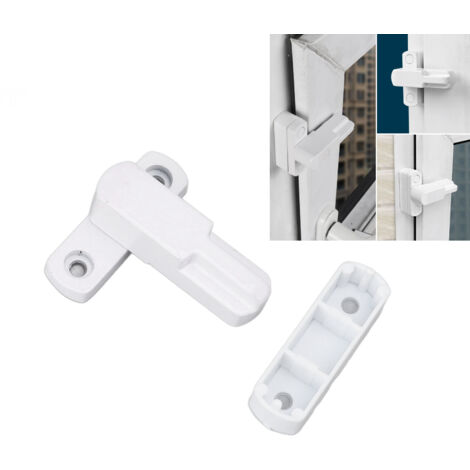 Verrou de Fenêtre Aluminium Type T Sécurité Enfant - Fermeture à Glissière pour Maison Blanc