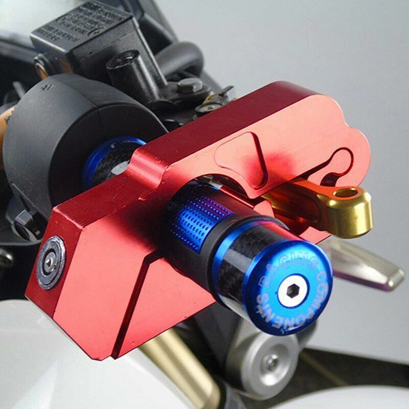 Verrou de Frein pour Moto, Alliage daluminium Verrouillage de Guidon pour Moto Serrure Antivol Verrouillage de Sécurité(rouge)