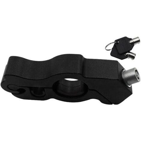 Verrou de Guidon de Moto, étanche, Antivol, Verrouillage de Frein Universel, Aluminium CNC Robuste pour Scooter pour Vélo de Rue (BLACK).