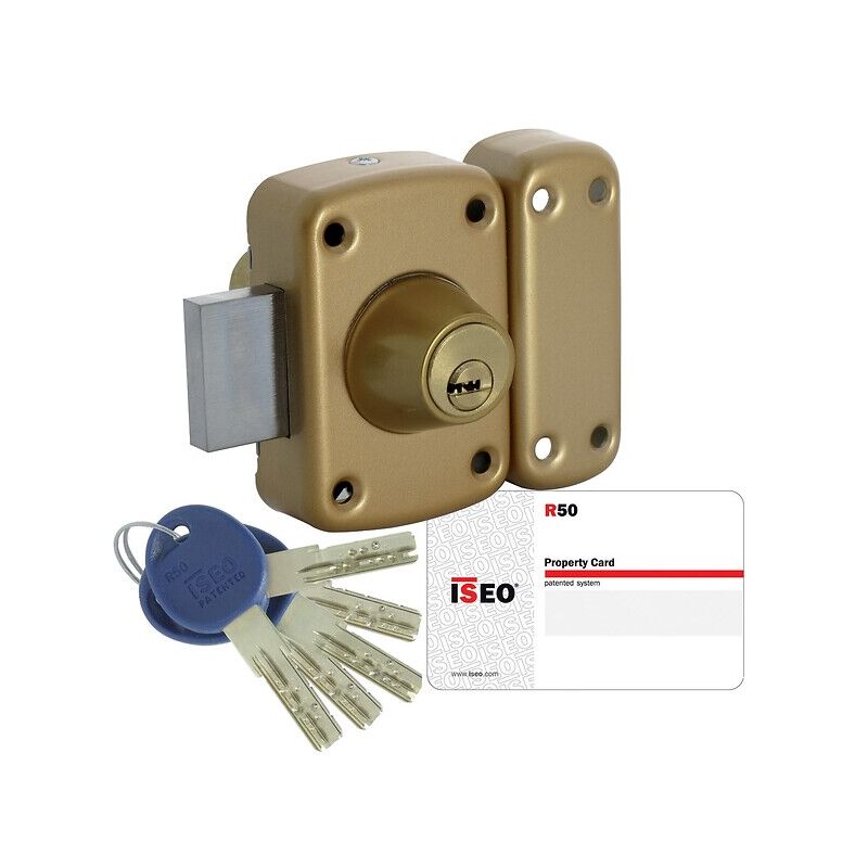 Verrou de haute sûreté isr 50 avec 5 clés protégées cylindre double de 45 mm Iseo City