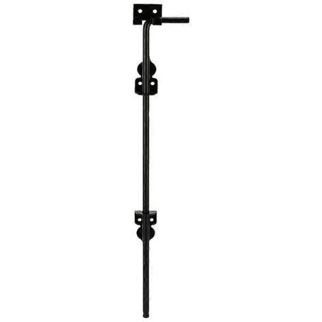 Verrou de portail robuste de 45,7 cm (18 pouces), boulons pour clôtures en bois - Noir