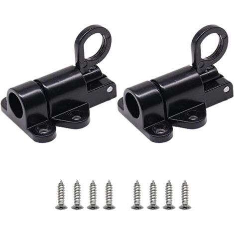 Verrou de porte, 2 pièces Verrou de porte à verrouillage automatique Verrou à ressort Verrou à ressort Verrou de porte avec vis
