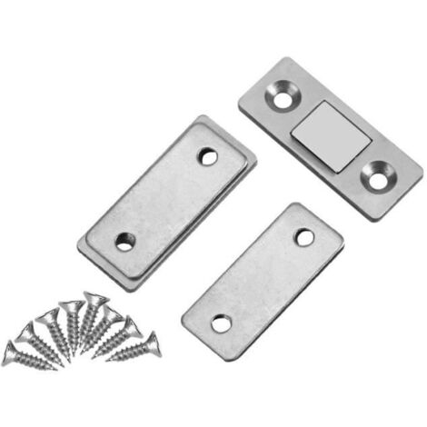 Verrou de porte - Aimant de porte - Verrou de porte d\'armoire - Matériel: métal - Poids: env. 37g