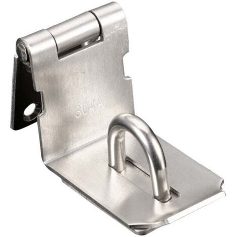 Verrou de Porte Angle Droit en Acier Inoxydable - Moraillon Cadenas Fermoir avec Vis (Argent)