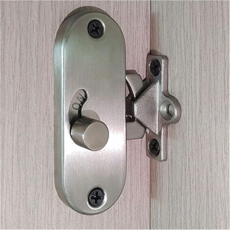 Verrou de porte coulissante 90° en acier inoxydable – Boucle à angle droit – Sécurise portes anti-intrusion et vitrées – Installation facile