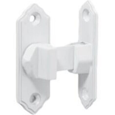 Verrou de porte coulissante à 90 degrés, loquet de verrouillage de porte coulissante à angle droit, loquet de verrouillage de porte à 90 degrés (blanc)
