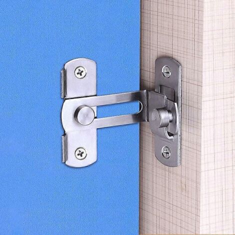 Verrou de porte coulissante à angle droit à 90 degrés, loquet de porte de salle de bain