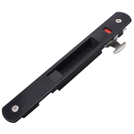 Verrou de porte coulissante à crochet, verrou de porte coulissante, quincaillerie de verrouillage à loquet simple en acier inoxydable pour porte coulissante en verre (hy)-AquaForge