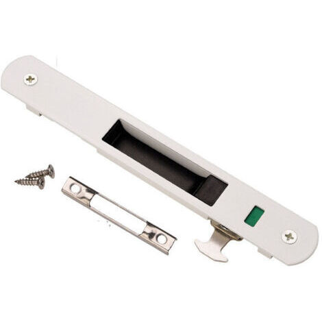 Verrou de porte coulissante - Accessoires de verrouillage en acier inoxydable pour portes et fenêtres coulissantes à usage domestique (blanc)