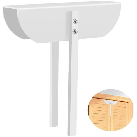 Verrou de porte de placard portable en métal à double volet avec poignée double face et sécurité enfant.