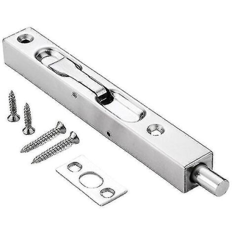Verrou de porte en acier inoxydable 304 pour porte double, verrou de sécurité avec ressort puissant, (6 pouces)
