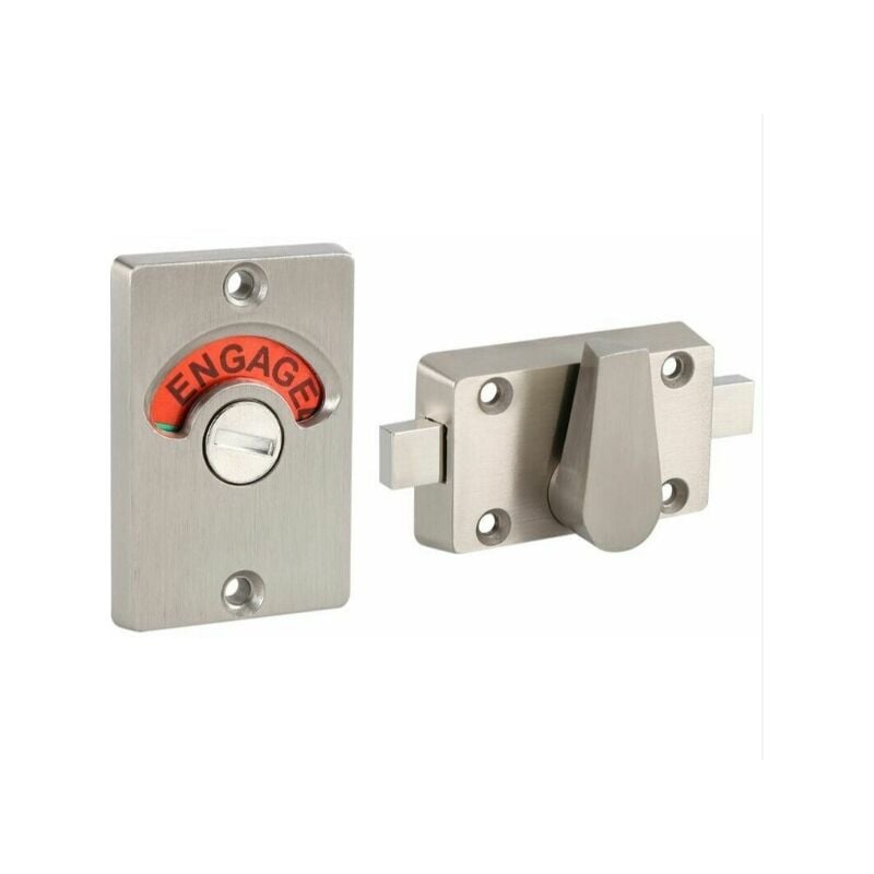 Verrou de porte en acier inoxydable avec indicateur de confidentialitèc - Pour salle de bain