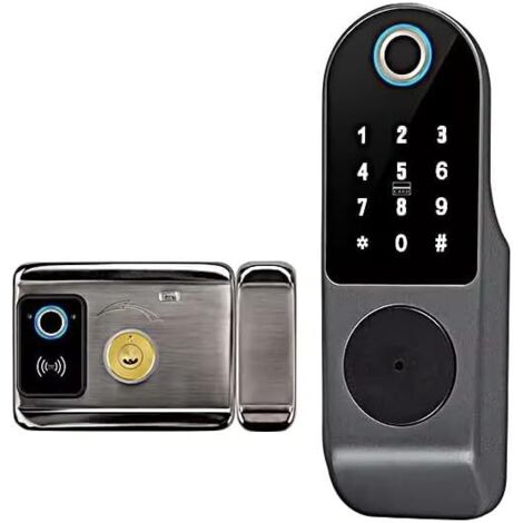 Verrou de porte en fer pour cours, électroniques, empreintes digitales, serrure de porte intelligente