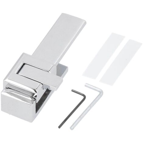 Verrou de porte en verre en forme de U, loquet de sécurité, dispositif de limitation de porte coulissante de douche pour salle de bain-AquaForge