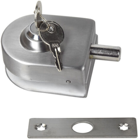 Verrou de porte en verre - Loquet de verrouillage de porte en verre en acier inoxydable pour accessoires de salle de bain