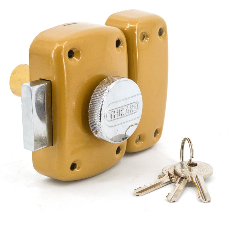 Thirard - Verrou de porte haute sécurité à bouton 40 mm Mystere