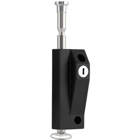 Verrou de porte multi-usage, verrou de porte de garage, serrure de portail, serrure de porte universelle, livré avec 2 clés, pour l'intérieur et l'extérieur, noir