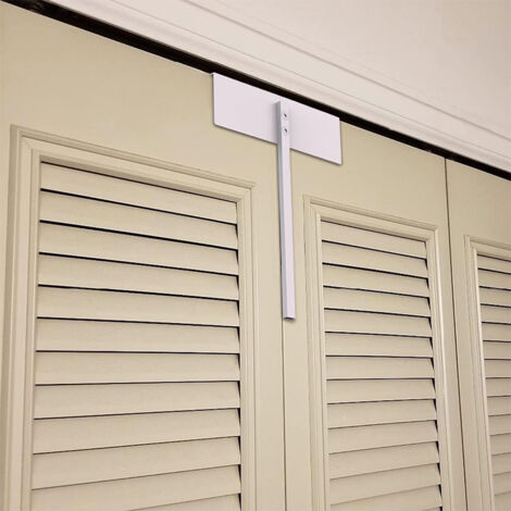 Verrou de porte pliante portable à double ouverture, verrou de sécurité enfant, adapté aux portes pliantes et aux placards.