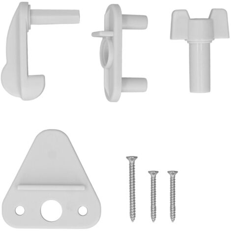 Verrou de Porte Ponton Cadre Carré Kit de Remplacement pour Portes Battantes 1-1.25 Pouces - 2 Ensembles ABS