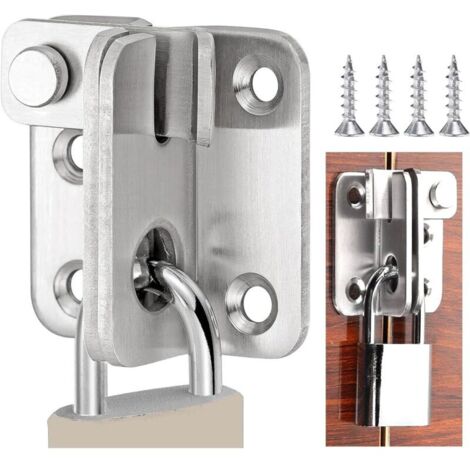 Verrou de porte rabattable pour abri de jardin, porte coulissante, porte coulissante pour placard en bois, cage pour animaux domestiques, armoire de jardin, salle de bain, porte coulissante