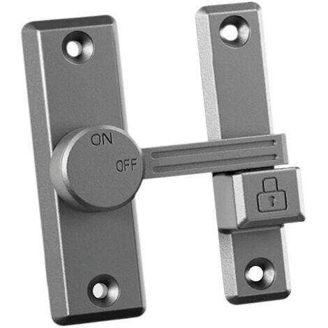 Verrou de porte universel à bascule pour portails, adapté aux portes de maison, de bureau, de grange et aux portes coulissantes, finition noire.