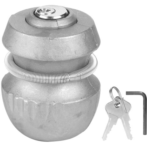 Verrou de remorque sécurisé universel avec 2 clés pour attelage de boule