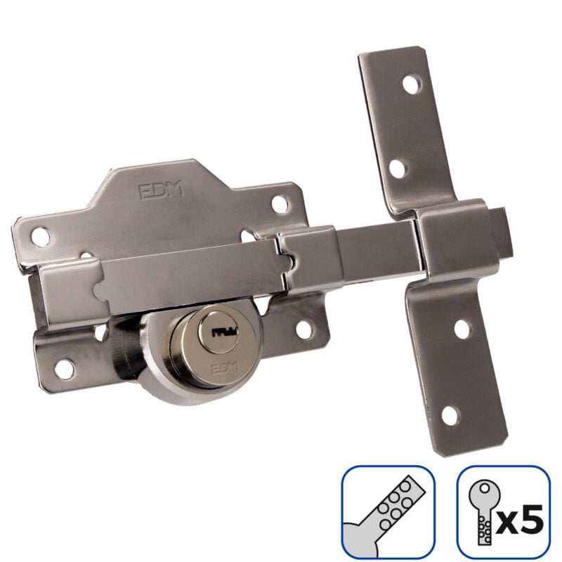 Verrou De Sécurité Nickel 5 Clés Inclus