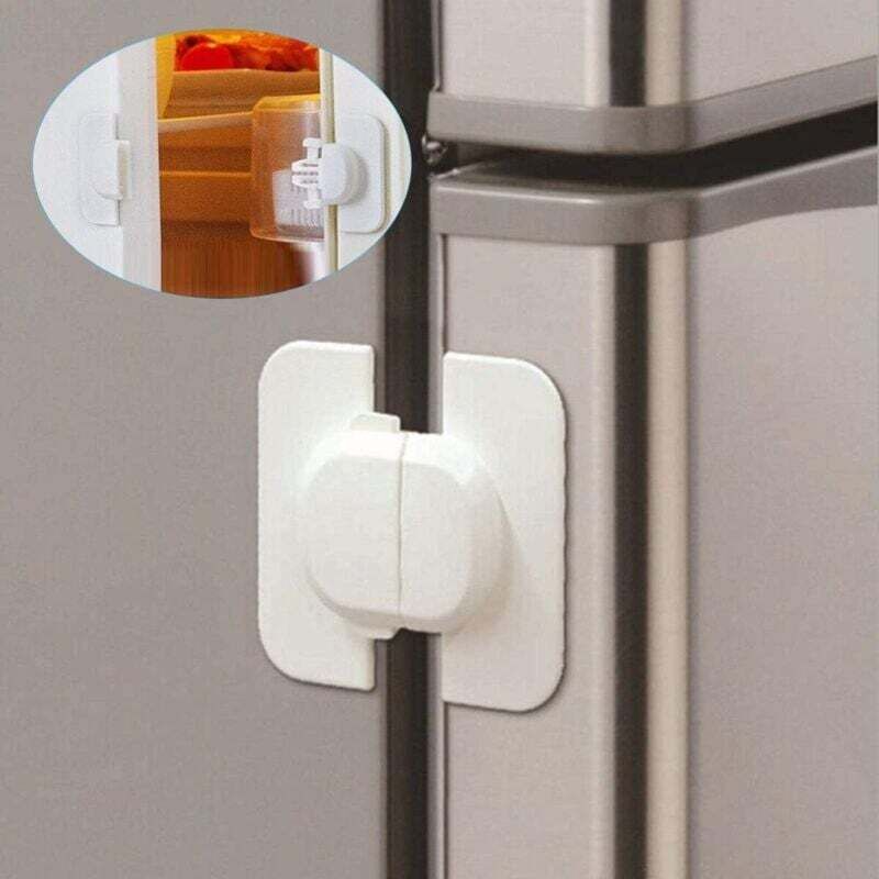 Verrou de sécurité pour réfrigérateur Armoires de sécurité pour enfants Serrures Serrures adhésives pour bébé Verrou de congélateur Verrou pour