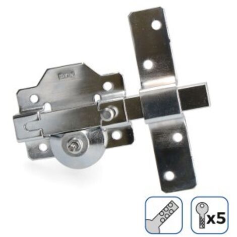 Verrou De Superficie Edm Nickel Sécurité Renforcée Avec Cylindre Rond - Edm
