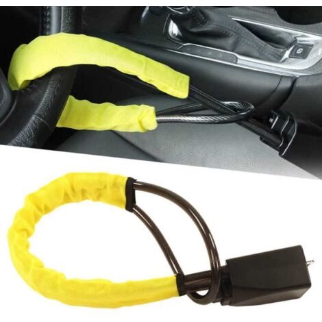 Verrou de volant antivol universel, 2 clés, pour ceinture de sécurité, pour voiture, véhicule SUV, chariot