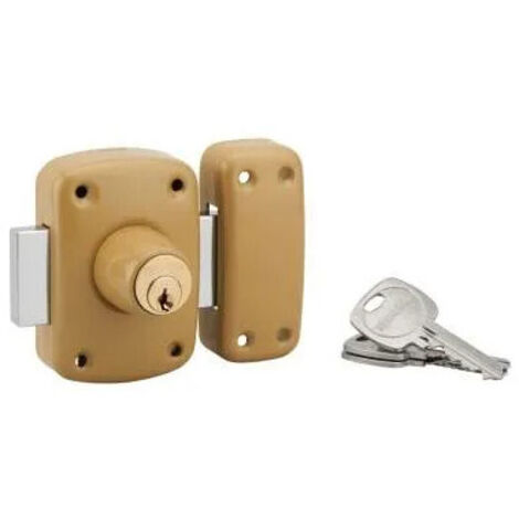 Verrou design bouton cylindre 45 mm, epoxy bronze, 3 clés