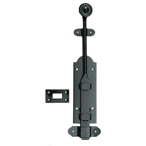 Verrou coulissant en acier brut 25 cm – Résistant aux intempéries – Installation facile sur bois, métal ou PVC – 426251 – Vp Mermier
