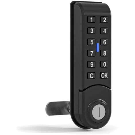 Verrou électronique à code pour casiers E10 - boitier en zamak finition noire - 141 x 42 x 27 mm - RONIS