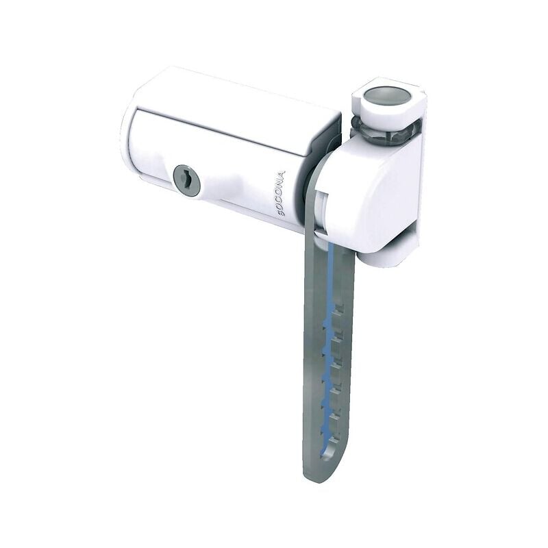 Verrou entrebailleur type Block'air en s'entrouvrant sur n°6880 coloris blanc Socona