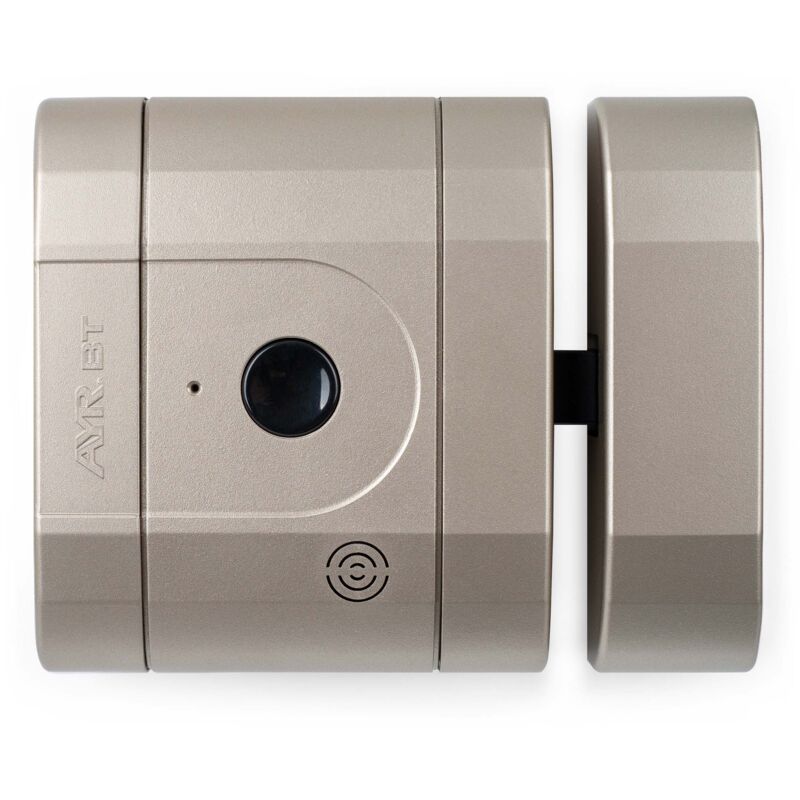 AYR - Verrou int-LOCK Bluetooth avec 2 télécommandes + app pour Smartphone, finition Nickel Mat