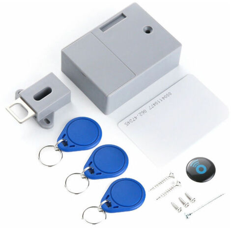 Verrou Intelligent De Tiroir De Cabinet De Capteur De Carte De Batterie Rfid Ic, Sans Trou De Perforation