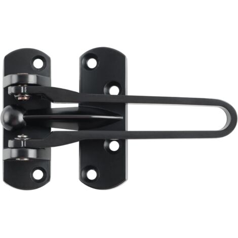 Verrou Interieures, Chaînes de Porte de Sécurité, Verrou Portail Exterieur Pratique, Loquet Porte en Alliage de Zinc Barre Pivotante, Targette de Porte Noir Mat