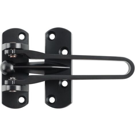 Verrou Interieures, Chaînes de Porte de Sécurité, Verrou Portail Exterieur Pratique, Loquet Porte en Alliage de Zinc Barre Pivotante, Targette de Porte Noir Mat