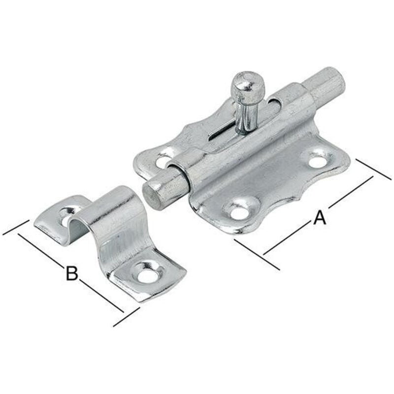 Boulon verrou 35X35 mm galv.