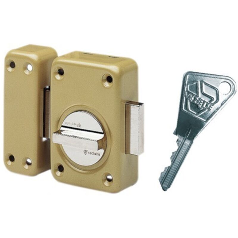 Verrou à bouton bronze - Cylindre 60 mm - Pêne 110 mm - Série V136 Vachette