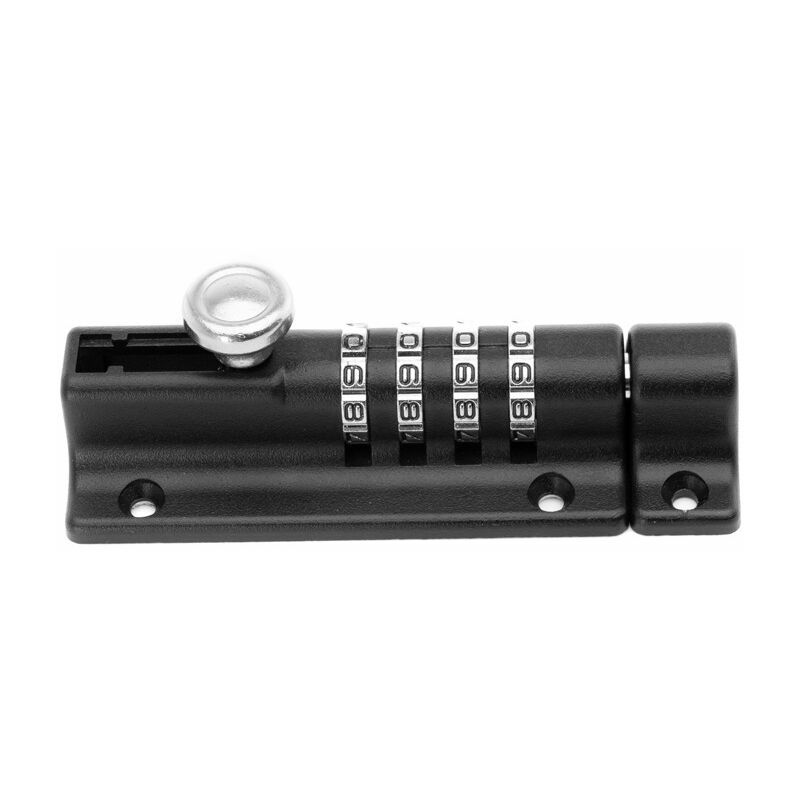 Verrou mécanique, Pêne rond, Targette pour porte affleurante, Dispositif de sécurité galvanisé pour cadenas, Ne craint pas la météo 13Treize