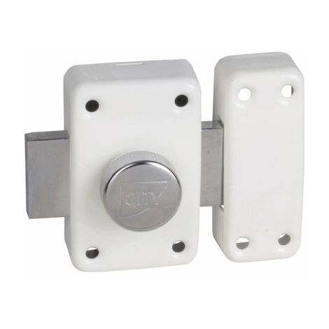 Iseo City – Verrou à bouton 25mm blanc – 3 clés incluses – Pour portes jusqu'à 50mm d'épaisseur – Niveau de sécurité élevé - CITY 25 A