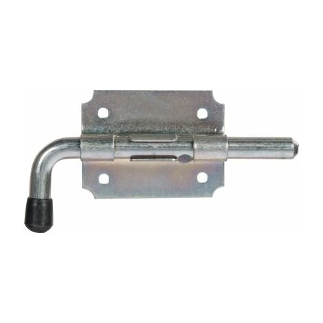 Verrou pistolet zingué blanc - 90 x 60 x 2 mm - Jardinier massard