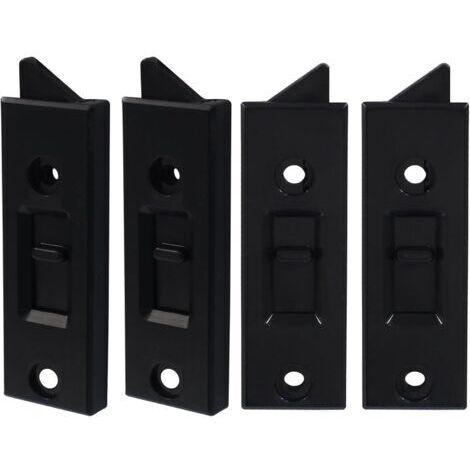 Verrou Porte 4 Pièces Rechange pour Loquet Inclinable et Serrures Porte Coulissante pour Pièces Intérieures, Fenêtres, Portes De Salle De Bain, Garages, Etc