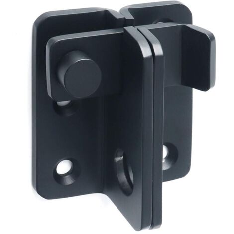 Verrou Porte Coulissante, Serrure Volet Loquet Porte, Verrou Portail à Bascule Boulon, Fenêtre, Finition Noir Mat en Acier Inoxydable